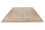 9x12 Ivory and Ivory Turkish Silk Rug