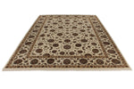 9x12 Ivory and Ivory Turkish Silk Rug