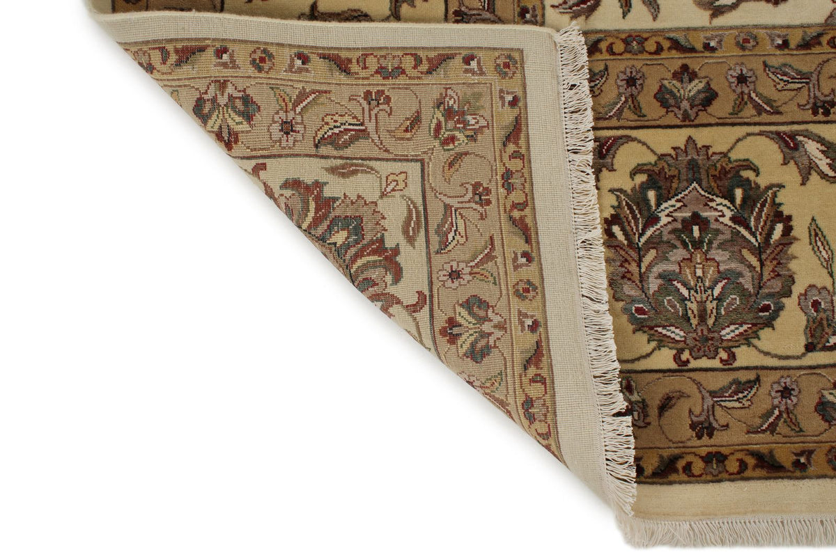 10x14 Ivory and Beige Turkish Silk Rug