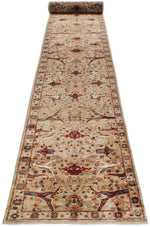 2x25 Light Green and Multicolor Anatolian Traditional Runner