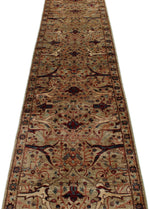 2x25 Light Green and Multicolor Anatolian Traditional Runner