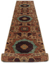3x18 Light Brown and Multicolor Turkish Tribal Runner