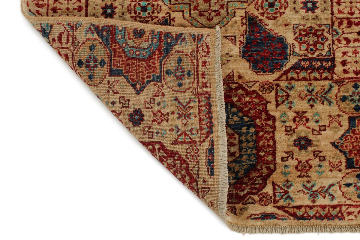 3x18 Light Brown and Multicolor Turkish Tribal Runner
