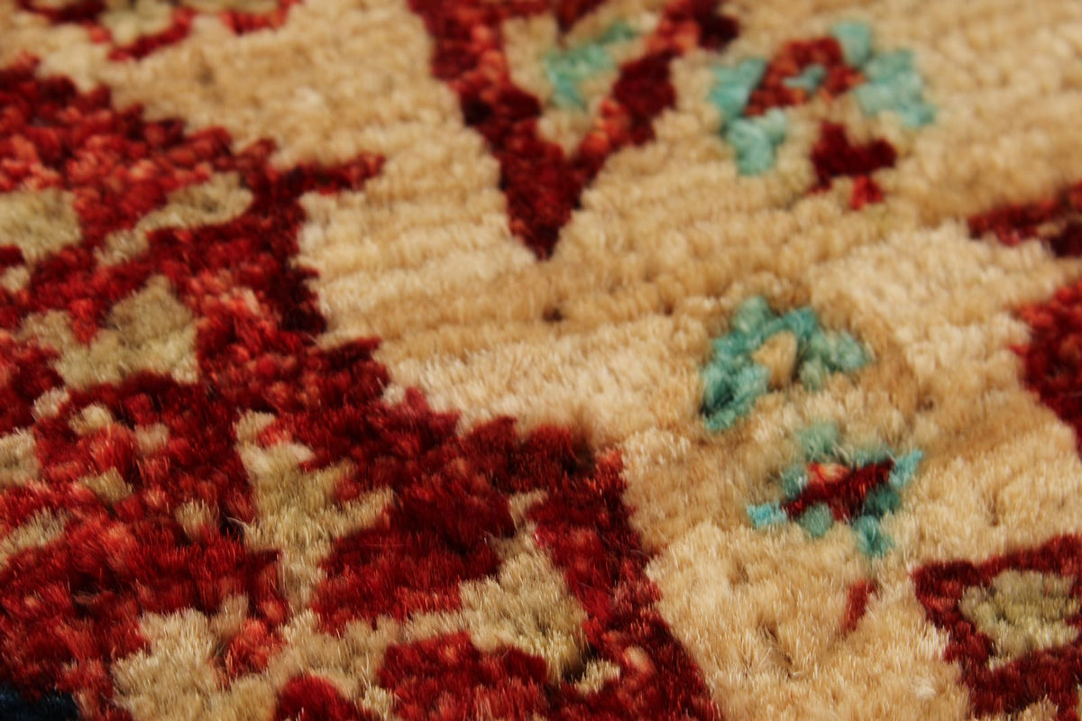 3x18 Light Brown and Multicolor Turkish Tribal Runner