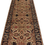 3x17 Ivory and Navy Anatolian Traditional Runner