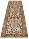 3x10 Ivory and Light Green Anatolian Traditional Runner
