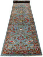 3x16 Blue and Multicolor Anatolian Traditional Runner