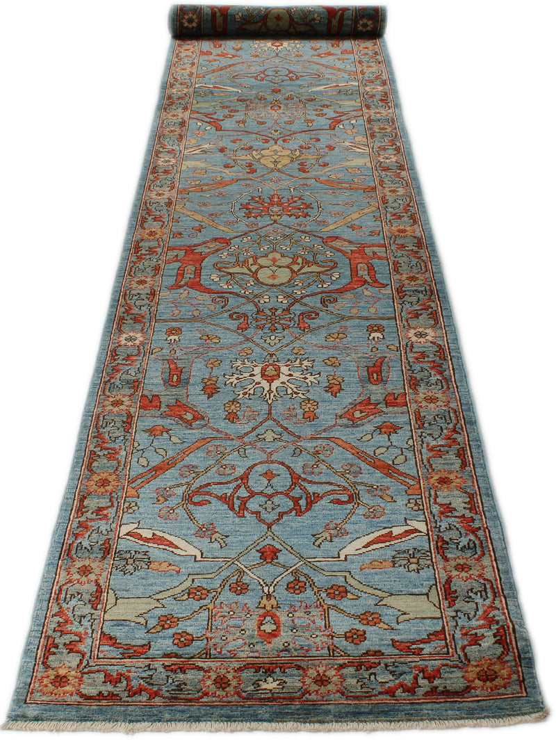 3x16 Blue and Multicolor Anatolian Traditional Runner