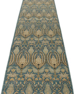 3x12 Blue and Ivory Anatolian Tribal Rug