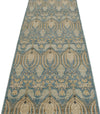 3x12 Blue and Ivory Anatolian Tribal Rug