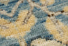 3x12 Blue and Ivory Anatolian Tribal Rug