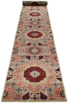 2x18 Green and Multicolor Turkish Tribal Runner