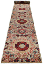 2x18 Green and Multicolor Turkish Tribal Runner