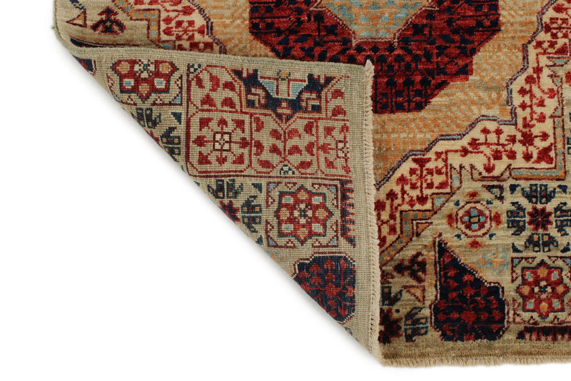 2x18 Green and Multicolor Turkish Tribal Runner