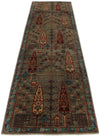 3x10 Gray and Light Blue Anatolian Traditional Runner