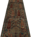 3x10 Gray and Light Blue Anatolian Traditional Runner