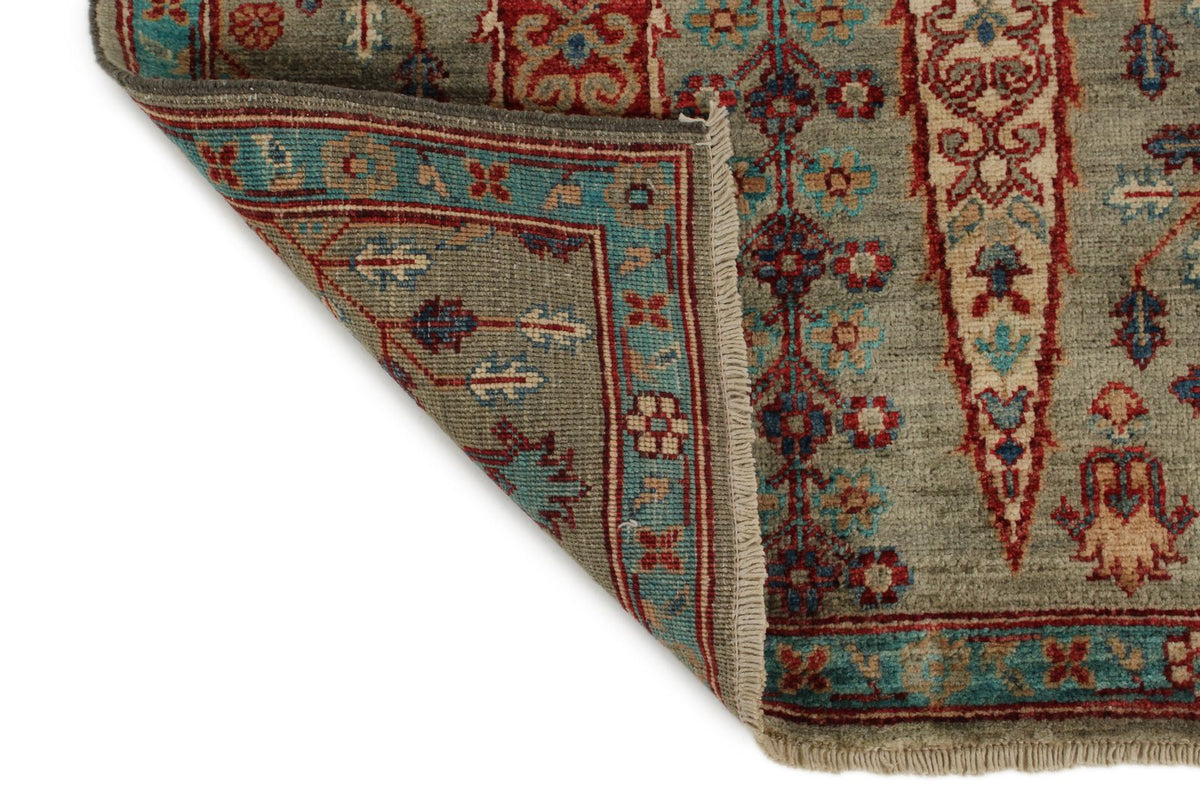 3x10 Gray and Light Blue Anatolian Traditional Runner