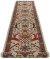 3x14 Ivory and Light Blue Anatolian Traditional Runner
