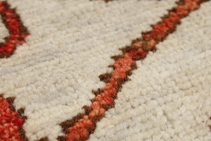 3x14 Ivory and Light Blue Anatolian Traditional Runner