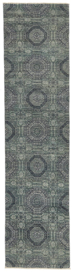 3x11 Gray and  Light Gray Turkish Oushak Runner