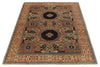 4x6 Multicolor and Ivory Turkish Tribal Rug