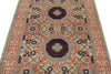 4x6 Multicolor and Ivory Turkish Tribal Rug