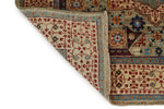 4x6 Multicolor and Ivory Turkish Tribal Rug