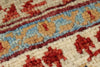 4x6 Multicolor and Ivory Turkish Tribal Rug