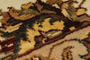6x9 Ivory and Red Turkish Silk Rug