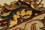 6x9 Ivory and Red Turkish Silk Rug