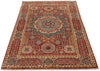 4x6 Red and Multicolor Turkish Tribal Rug