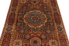 4x6 Red and Multicolor Turkish Tribal Rug