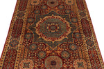 4x6 Red and Multicolor Turkish Tribal Rug