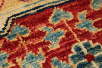 4x6 Red and Multicolor Turkish Tribal Rug