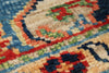 4x6 Light Blue and Ivory Kazak Tribal Rug