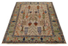 4x6 Gray and Brown Anatolian Traditional Rug