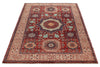 4x6 Red and Ivory Turkish Tribal Rug