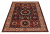 4x6 Red and Ivory Turkish Tribal Rug