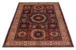 4x6 Red and Ivory Turkish Tribal Rug
