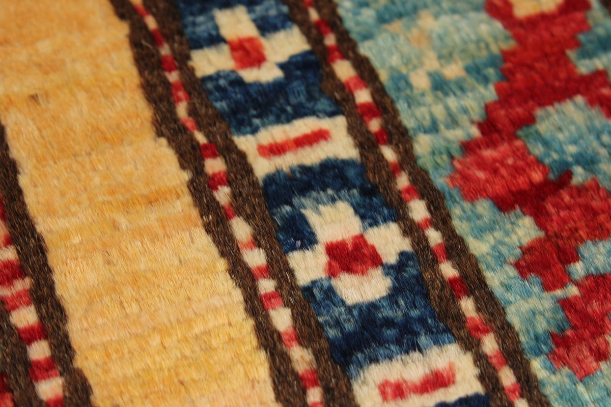 4x6 Multicolor and Multicolor Turkish Tribal Rug