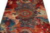 4x6 Red and Multicolor Turkish Tribal Rug