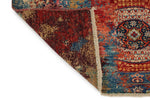 4x6 Red and Multicolor Turkish Tribal Rug