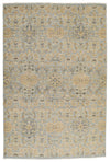4x6 Gray and Ivory Turkish Oushak Rug