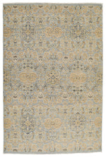 4x6 Gray and Ivory Turkish Oushak Rug