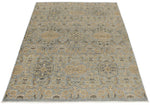 4x6 Gray and Ivory Turkish Oushak Rug