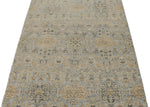 4x6 Gray and Ivory Turkish Oushak Rug