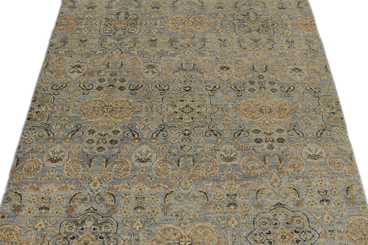 4x6 Gray and Ivory Turkish Oushak Rug