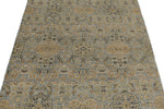 4x6 Gray and Ivory Turkish Oushak Rug
