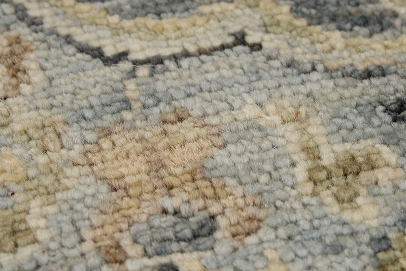 4x6 Gray and Ivory Turkish Oushak Rug