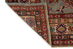 4x6 Gray and Ivory Kazak Tribal Rug